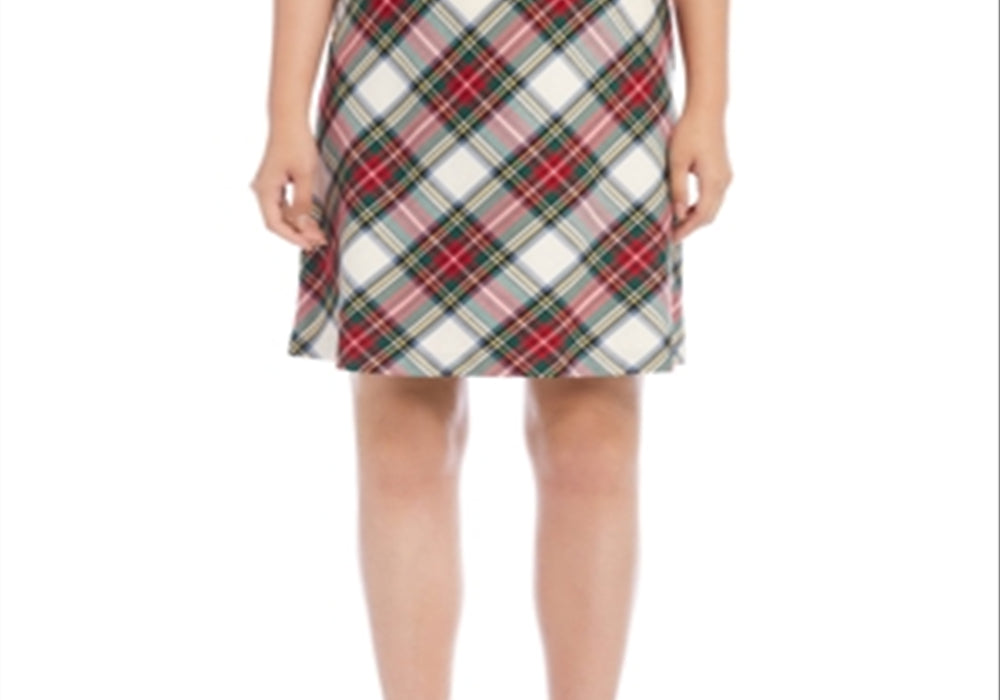 Karen Kane Bias Cut Plaid Pencil Skirt Multi Size Large