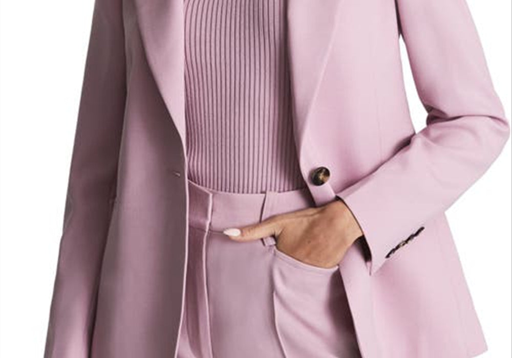 Reiss Aura Peak Lapel Blazer in Pink , Size 10 Us