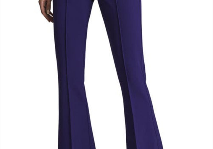 Reiss Dylan High Waist Flare Leg Trousers in Purple , Size 14 Us