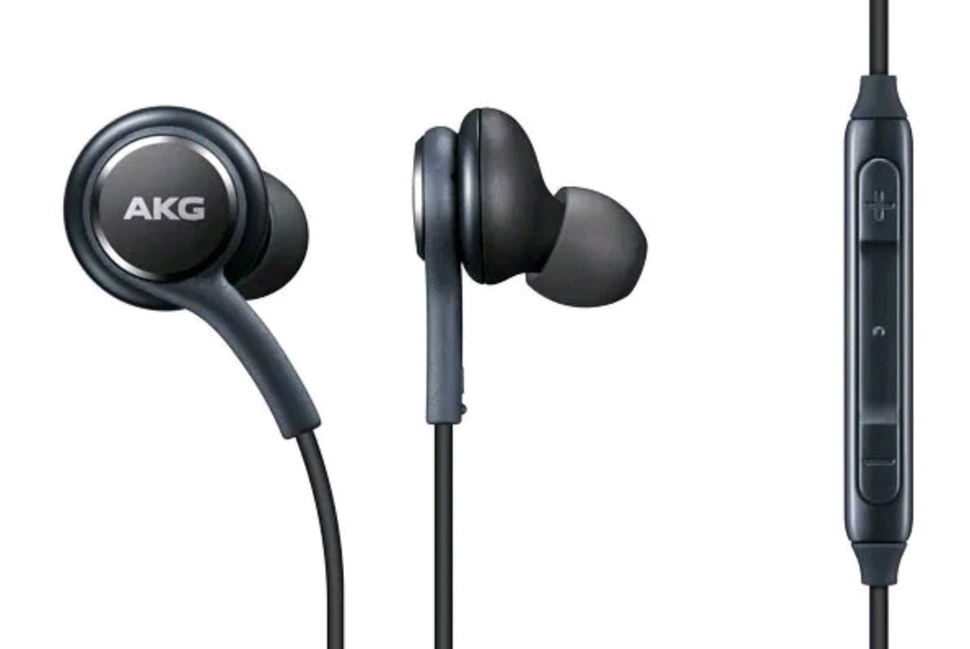 Samsung Earphones by AKG  For Galaxy S8 & S8 Plus W/Extra Ear Gels, Grey, Bulk