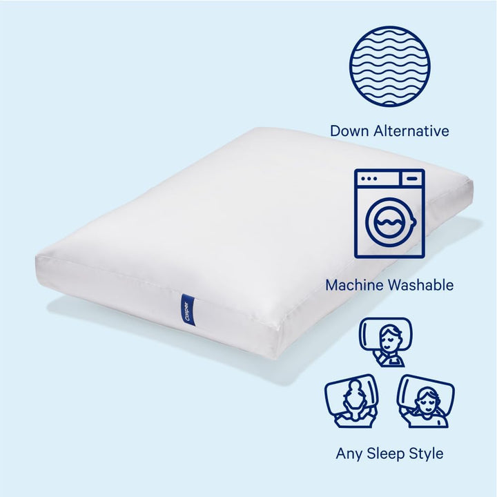 Casper Sleep Essential Pillow for Sleeping, King, White