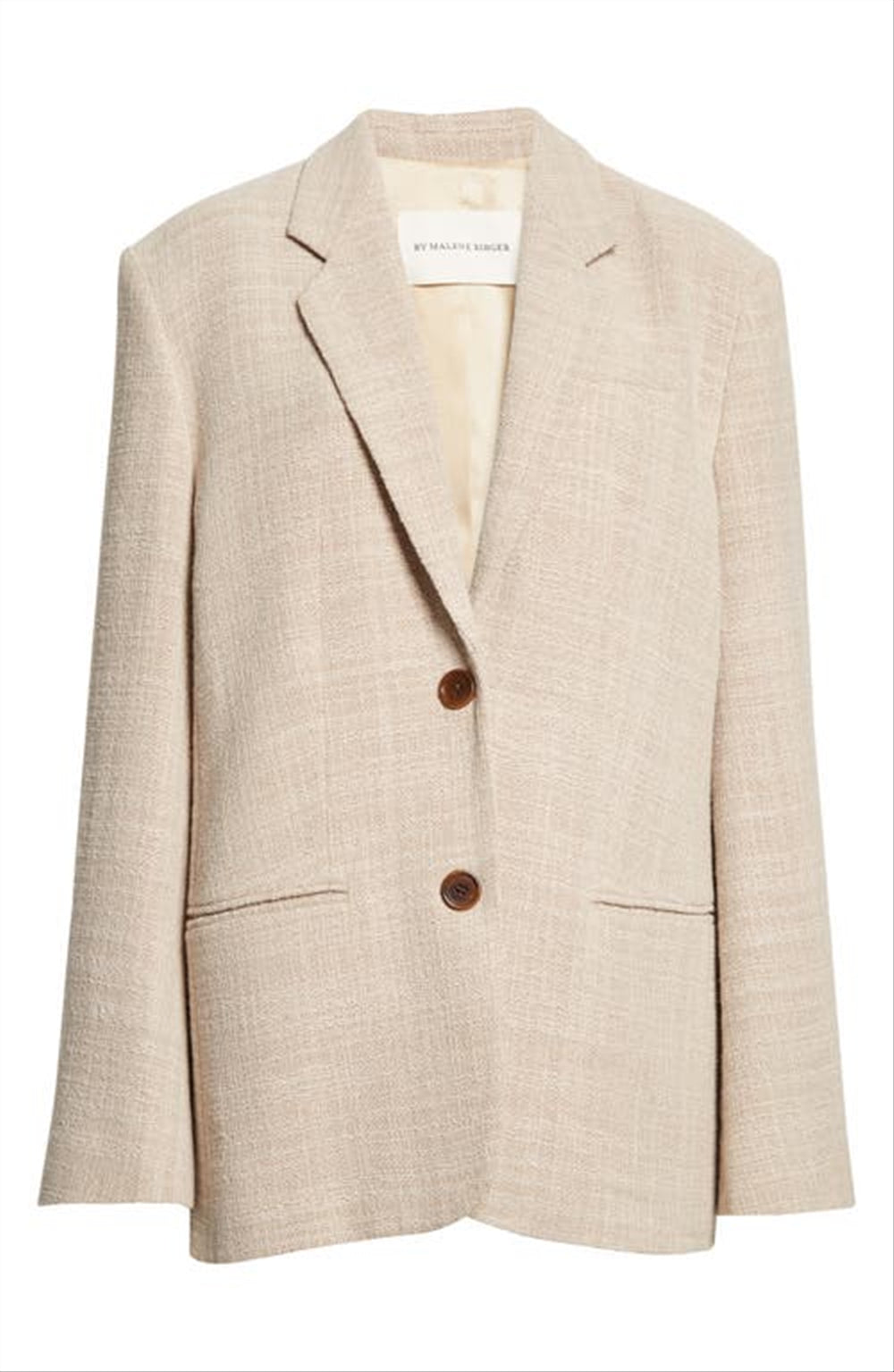 BY MALENE BIRGER Women's Rosettan Textured Cotton Blend Blazer in Nature , Size 10 Us