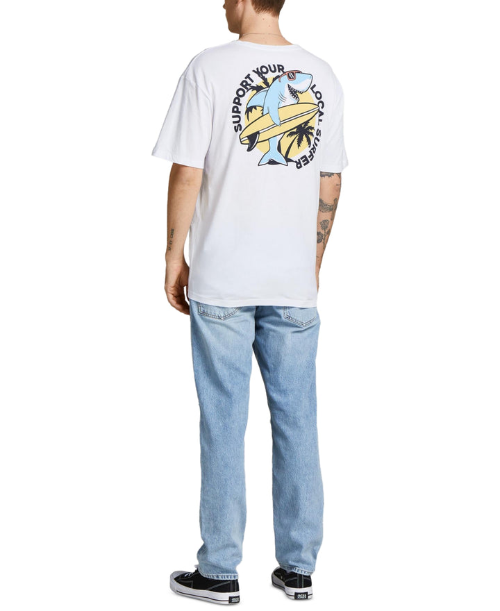 Jack & Jones Men's JJChiller Paradise T-Shirt White Size X-Large