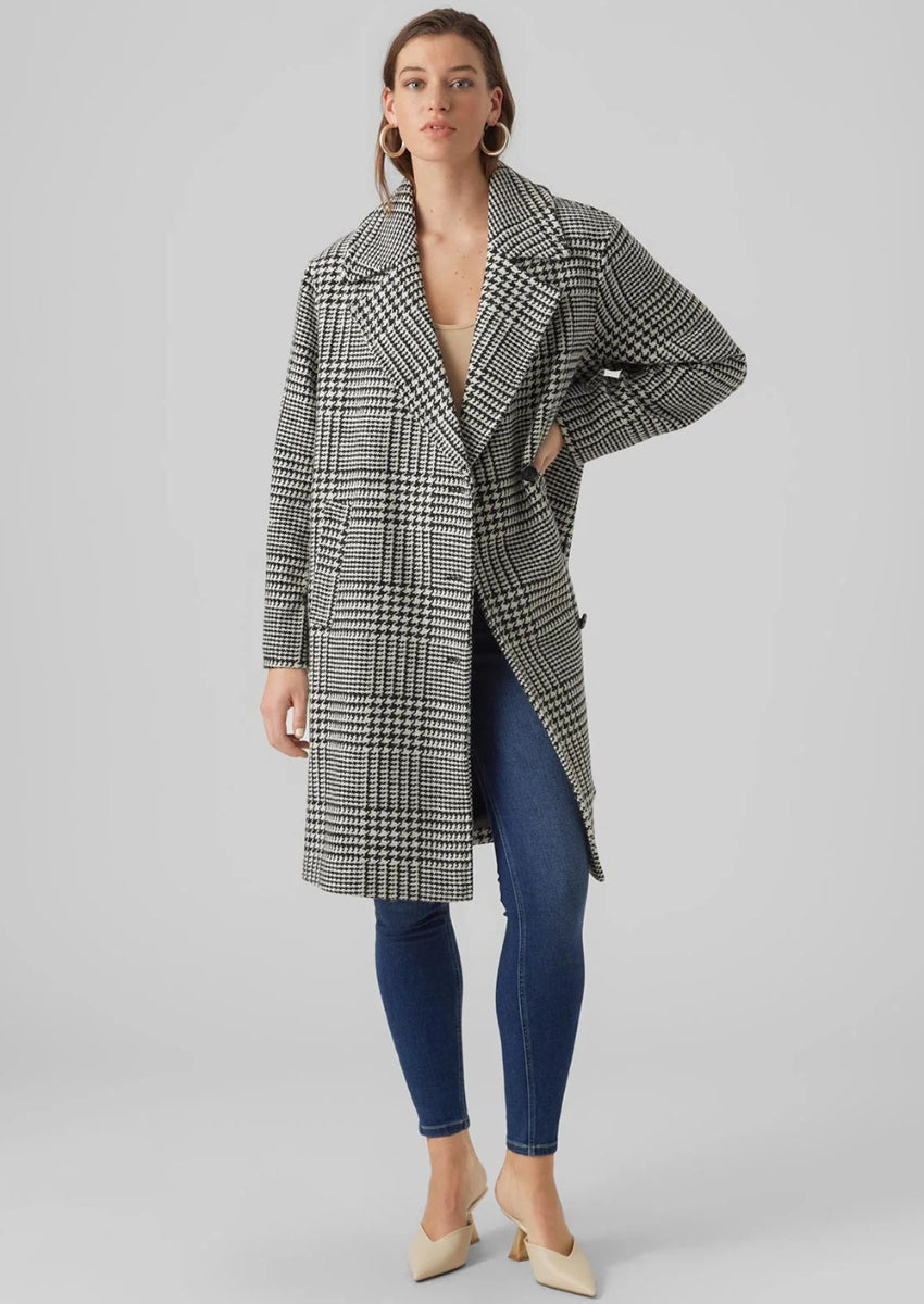 Vero Moda Hanna Notch Collar Coat Black Size S