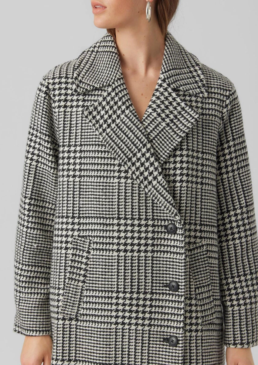 Vero Moda Hanna Notch Collar Coat Black Size S