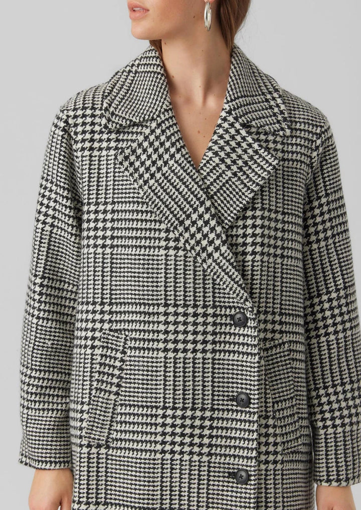 Vero Moda Hanna Notch Collar Coat Black Size S