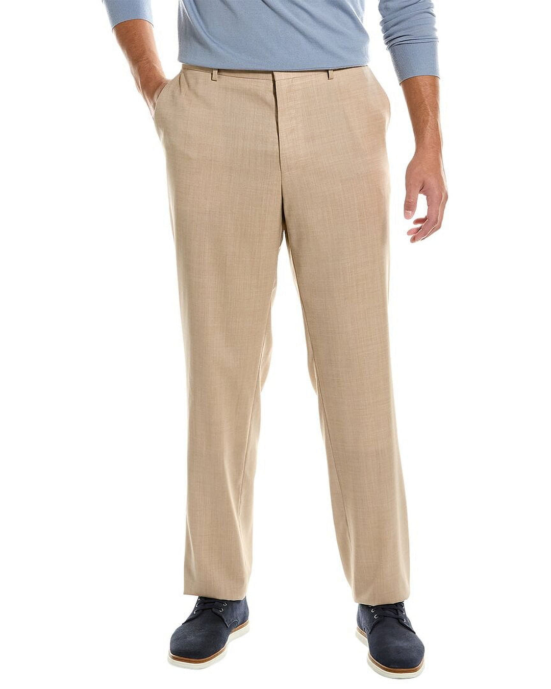 Hugo Boss Men's Modern Fit Solid Suit Pants Brown Size 32