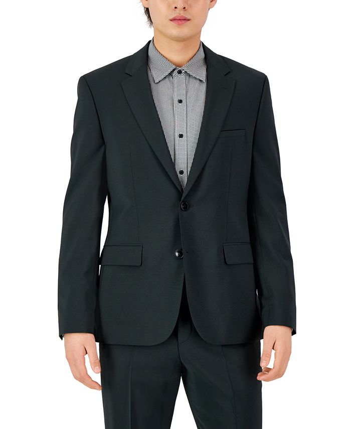 Hugo Boss Men's Modern Fit Super Flex Suit Jacket Green Size 42