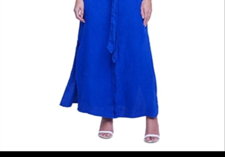 L'Agence Cameron Belted Shirt Dress Blue Size M