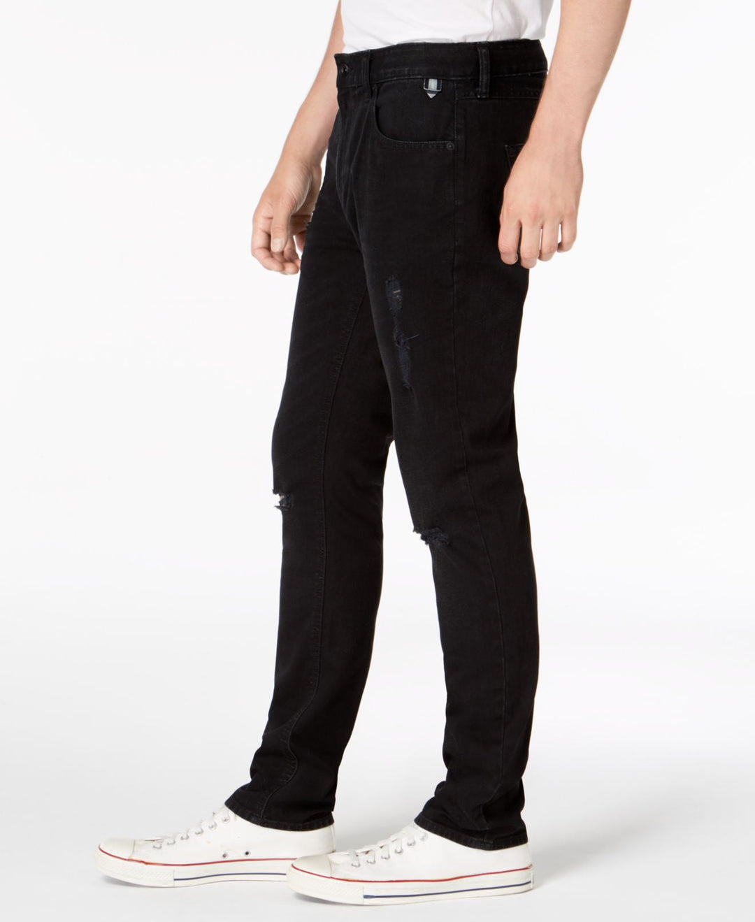 American Rag Men's Slim Fit Stretch Destroyed Jeans Black Size 34X32