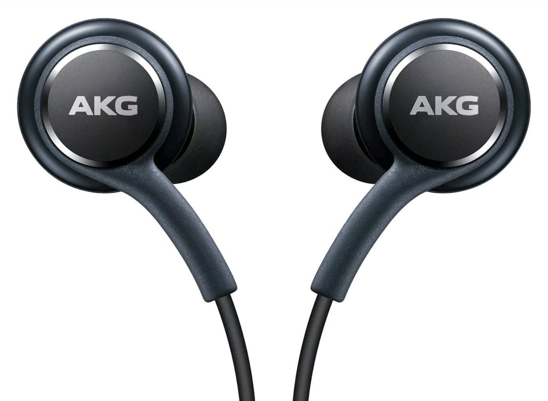 Samsung Earphones by AKG  For Galaxy S8 & S8 Plus W/Extra Ear Gels, Grey, Bulk