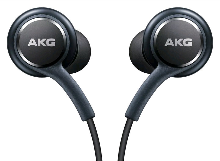 Samsung Earphones by AKG  For Galaxy S8 & S8 Plus W/Extra Ear Gels, Grey, Bulk