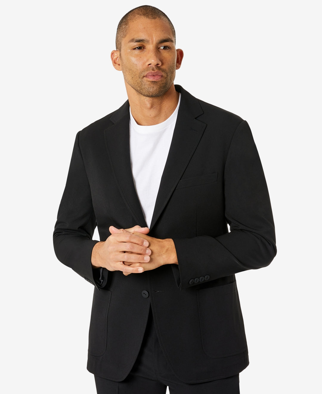 Michael Kors Men's Modern-Fit Stretch Solid Suit Jacket Black Size 48 T/L39.5