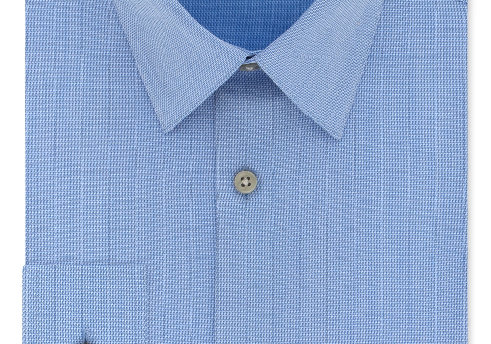 Calvin Klein Non-Iron Slim Fit Performance Dress Shirt Blue Size 16.5 36/37