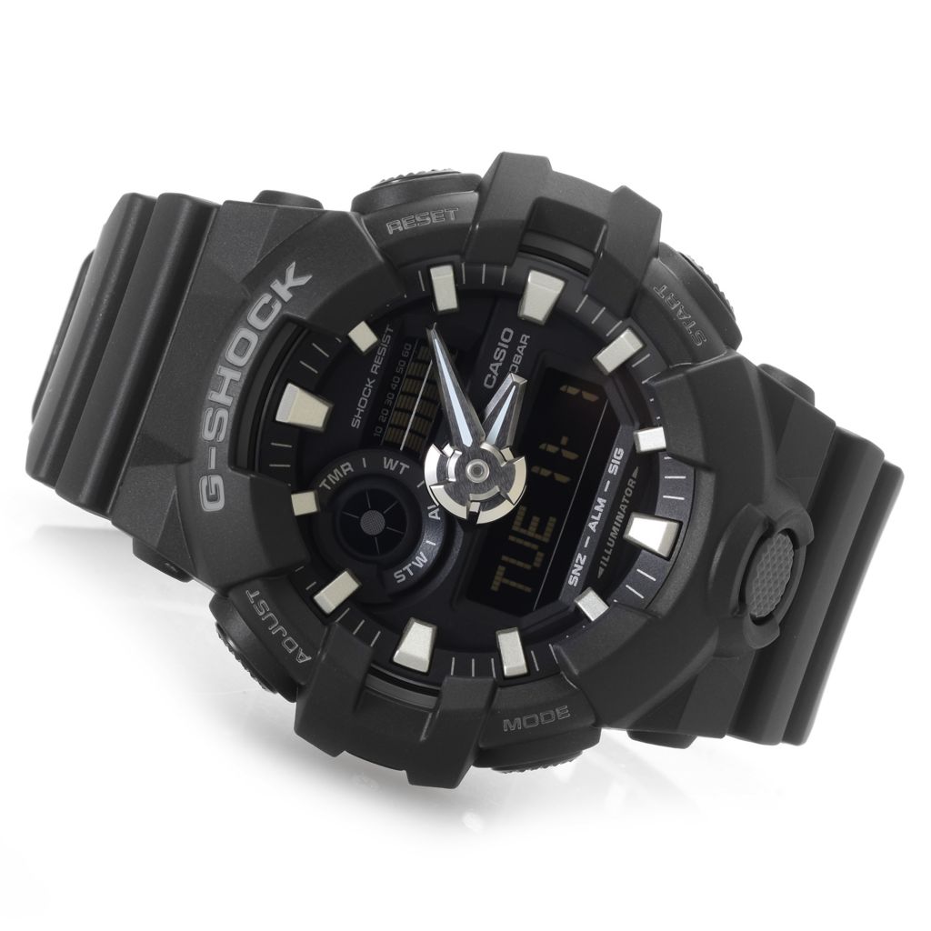 Casio 52mm G-Shock Quartz Analog / Digital Multi Function Resin Strap Watch