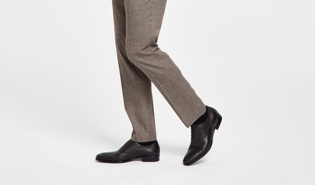 Bar III Men's Slim Fit Check Suit Separate Pants Brown