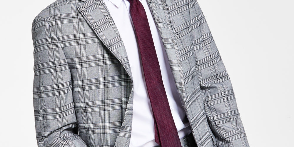 Alfani Men's Slim Fit Pattern Suit Jacket Gray