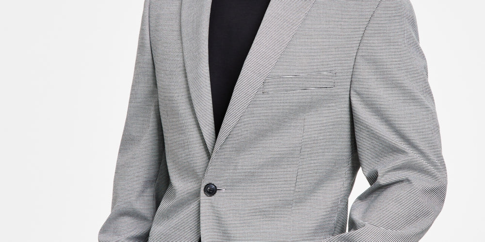 Alfani Men's Slim Fit Pattern Suit Jacket Gray