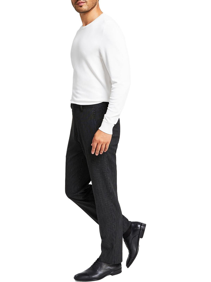 Alfani Men's Slim Fit Pinstripe Suit Separate Pants Black Size 30X32