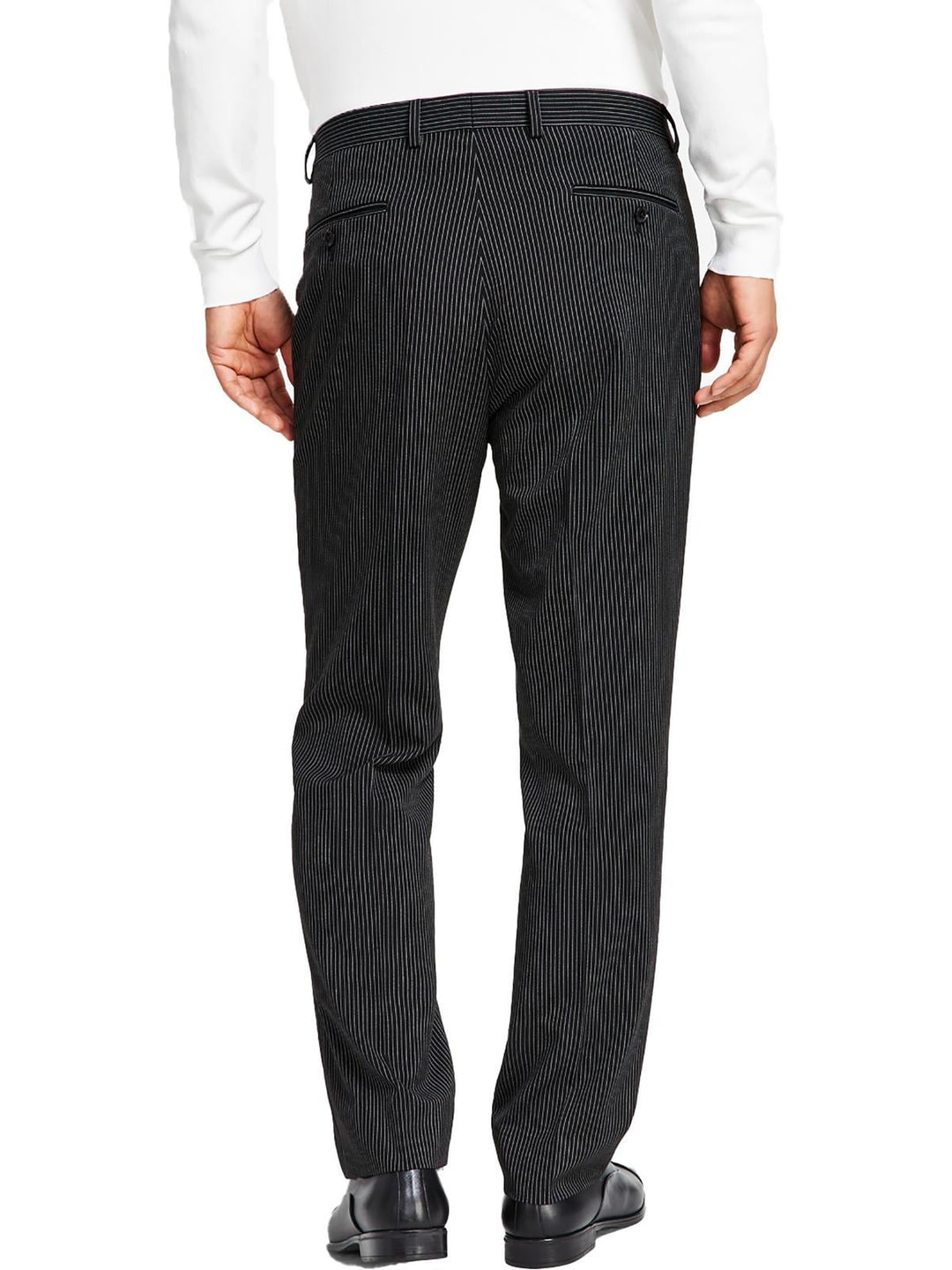 Alfani Men's Slim Fit Pinstripe Suit Separate Pants Black Size 30X32