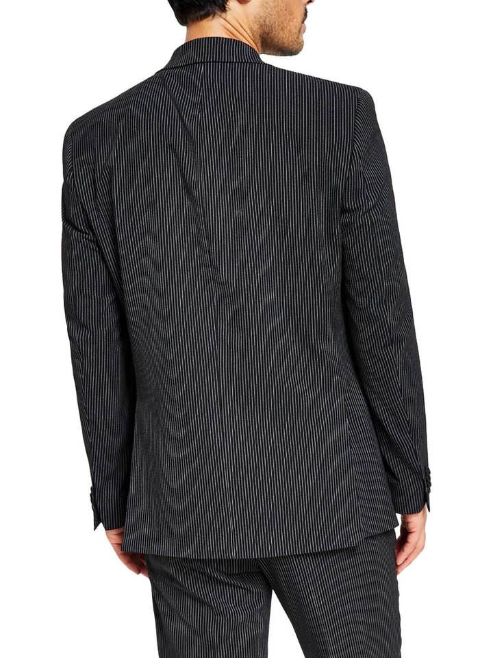 Alfani Men's Slim Fit Double Breasted Pinstripe Suit Separate Jacket Black Size 38