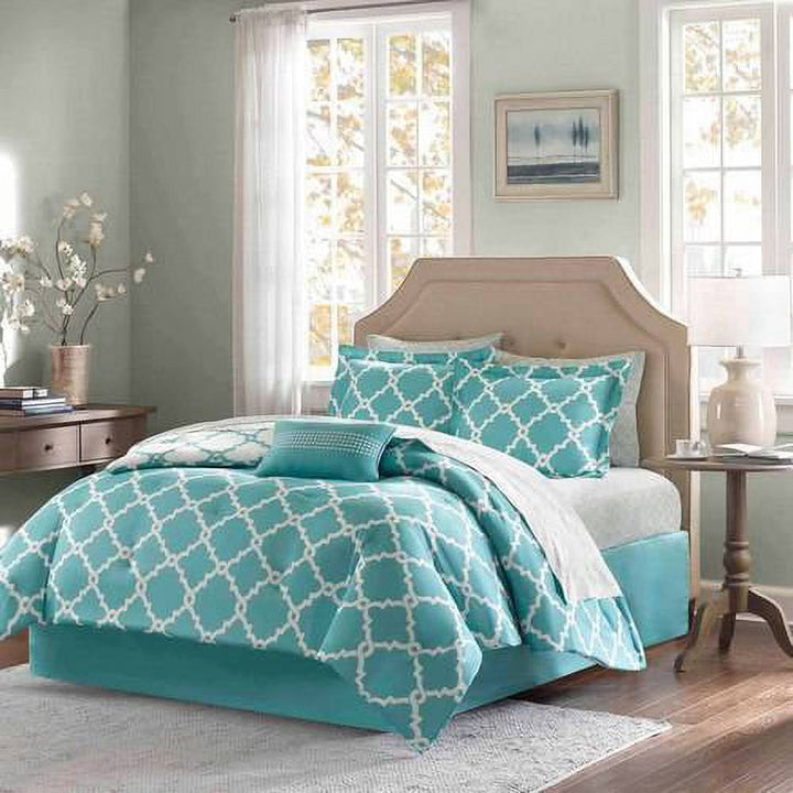 Home Essence Becker Reversible Bed in a Bag Bedding Set Aqua Size Twin