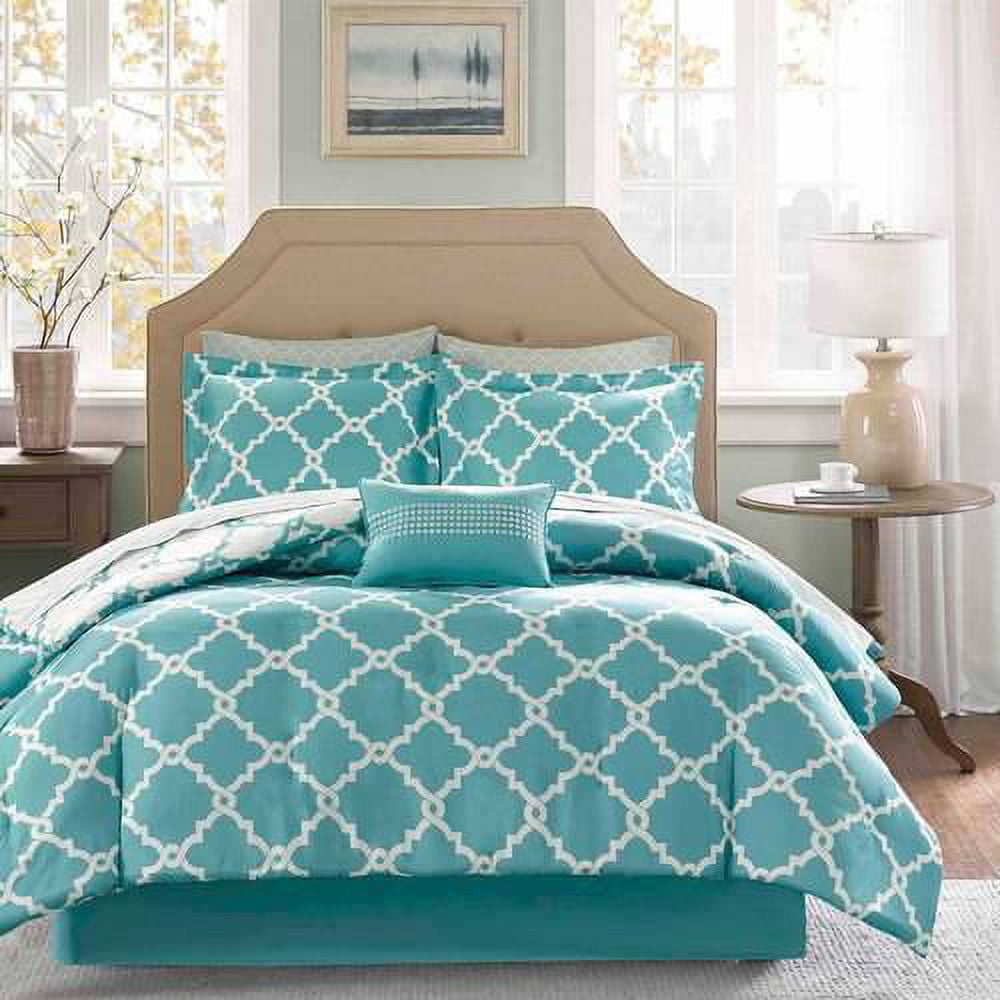 Home Essence Becker Reversible Bed in a Bag Bedding Set Aqua Size Twin