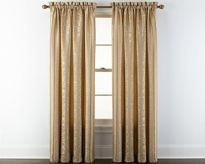 Home Expressions Brittany Light-Filtering Rod Pocket Single Curtain Panel 84x50