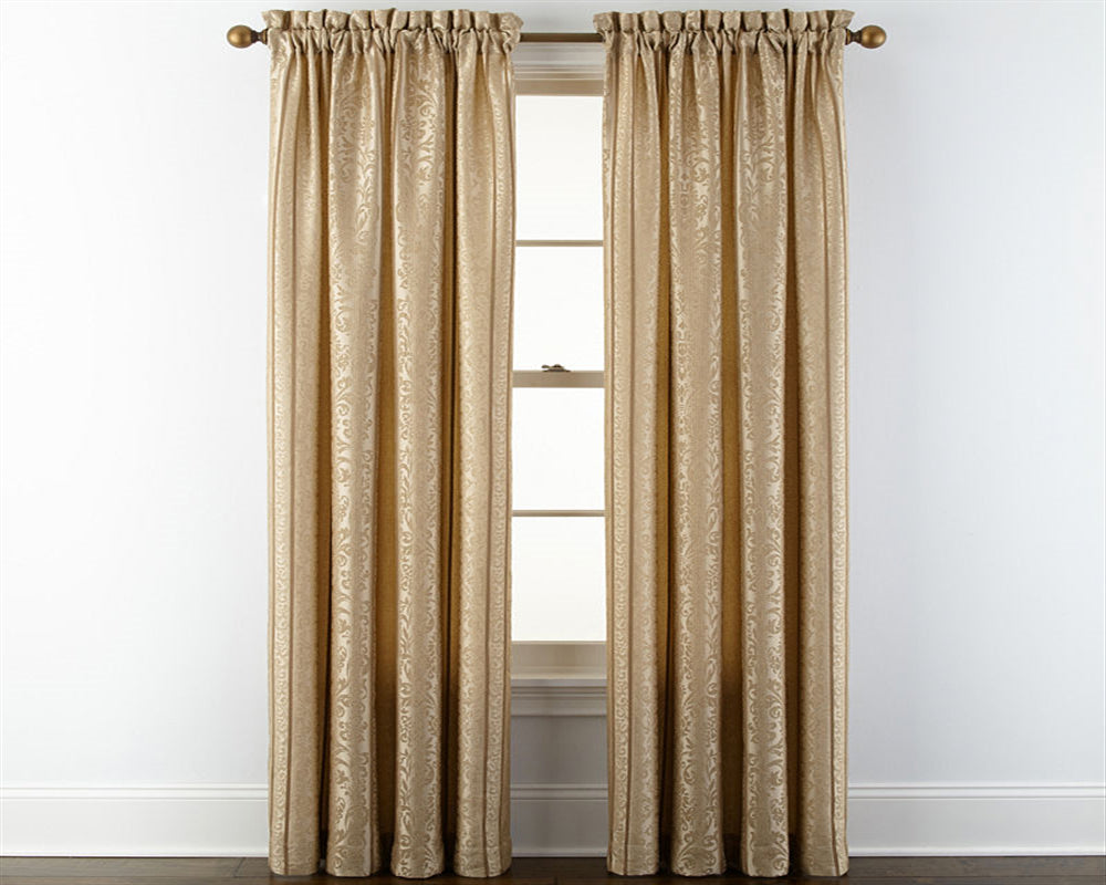 Home Expressions Brittany Light-Filtering Rod Pocket Single Curtain Panel 84x50