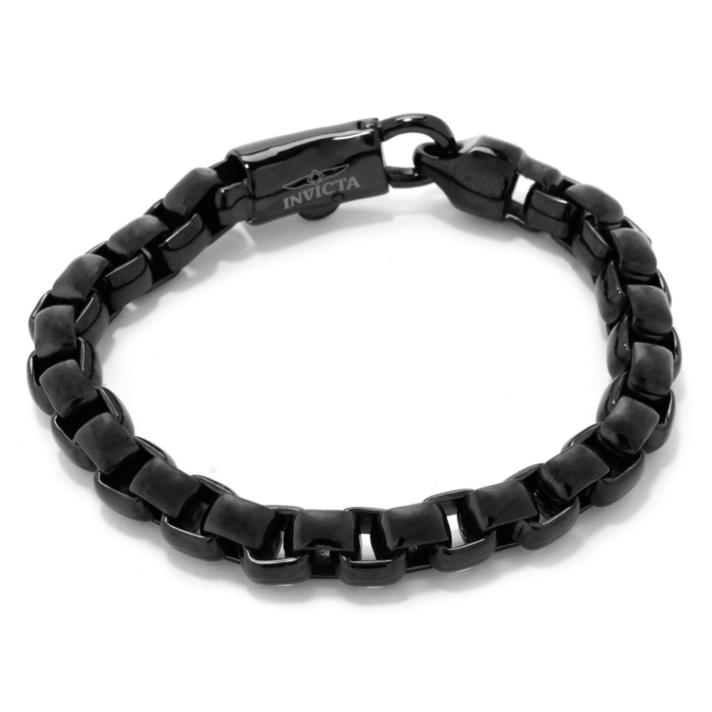 Invicta Jewelry Men's Stainless Steel Choice of Size Box Chain Bracelet