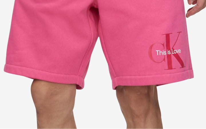 Calvin Klein Men's Drawstring Stretch Casual Shorts Pink