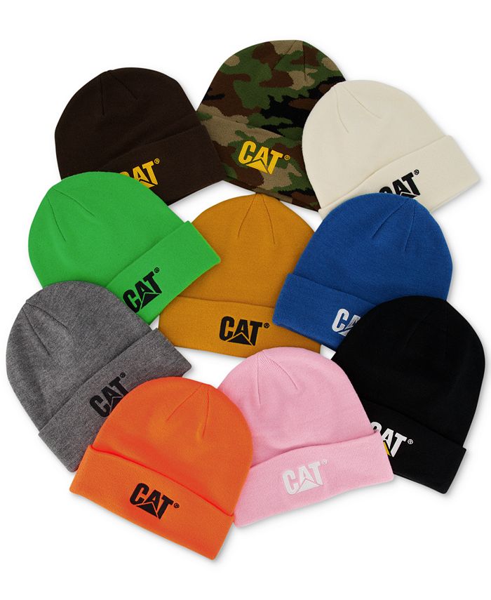 Caterpillar Men's Trademark Cuff Beanie Hat Green Size Regular