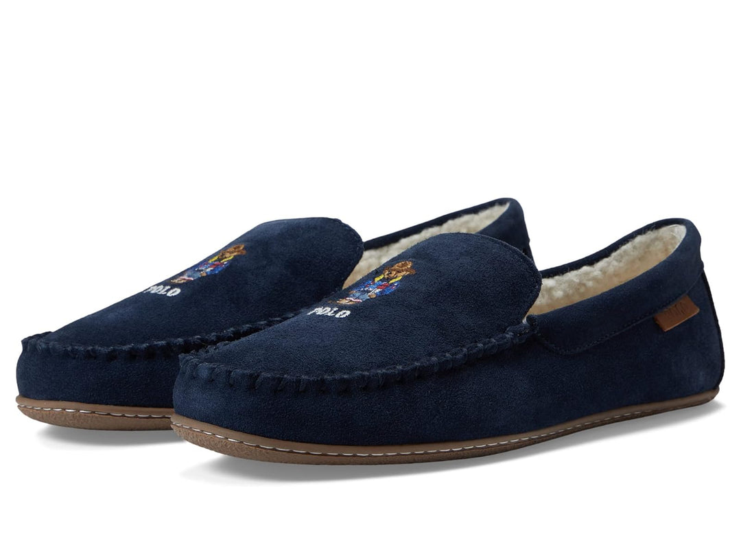 Ralph Lauren Men's Collins Moccasin Slipper Blue