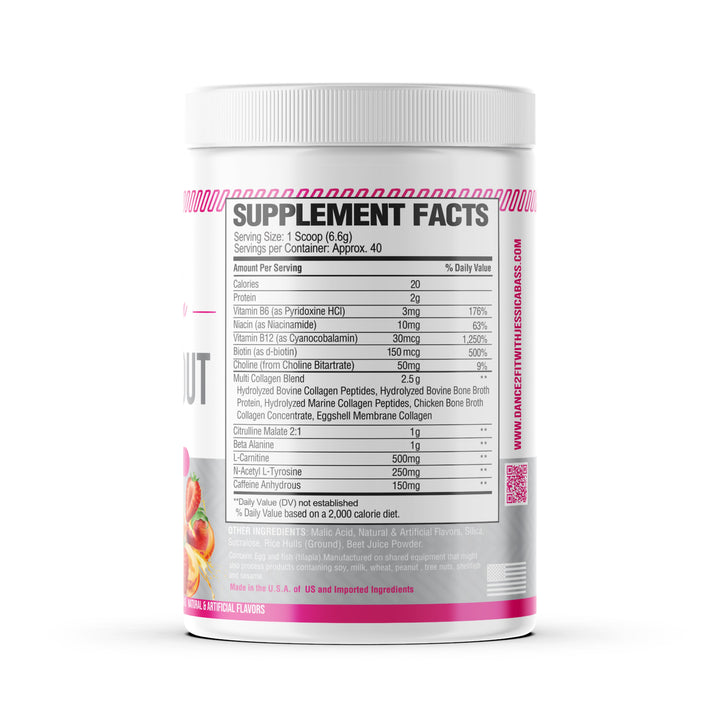 D2Fit (By Jessica Bass) Women’s Pre Workout Multi Collagen (2.5g) + Biotin (150mcg) - Supports Healthy Hair, Skin & Nails, Supports Increased Energy, Focus & Endurance