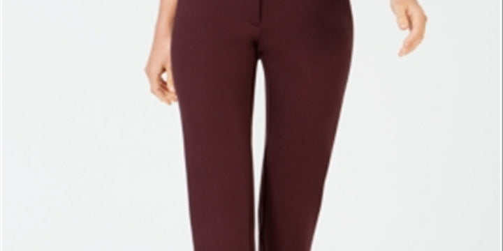 Alfani Women's Zippered Pockets Skinny Evening Pants Red Size 8
