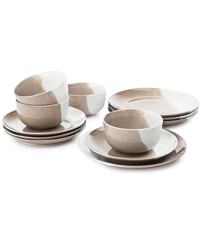 The Cellar Color 12-Pc. Dinnerware Set Service For 4 Taupe