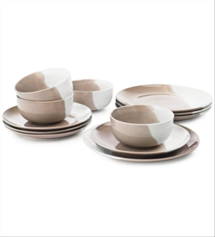 The Cellar Color 12-Pc. Dinnerware Set Service For 4 Taupe