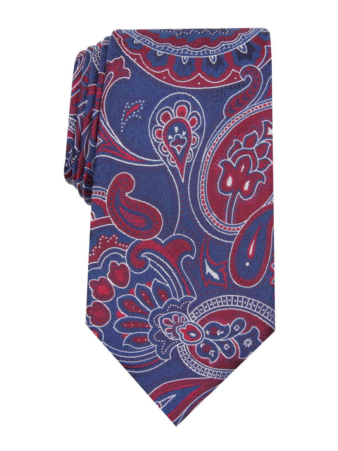 Tasso Elba Men's Lyle Silk Blend Embroidered Neck Tie Red Size Regular
