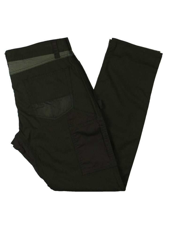 American Rag Men's Mixed Media Slim Fit Casual Pants Green Size 30X32