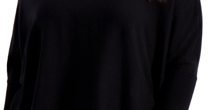 Alfani Women's Drop Shoulder Turtleneck Sweater Black Size 2X