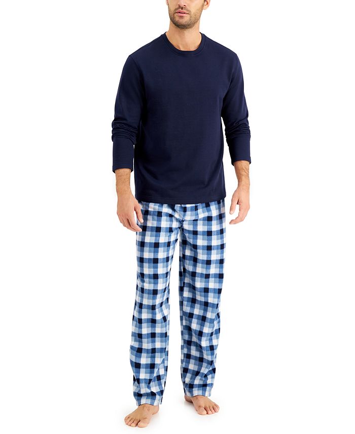 Club Room Men's Pajama Set Blue Size Medium