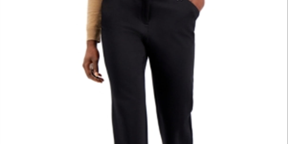 Alfani Women's Solid Casual Trouser Pants Black Size 6