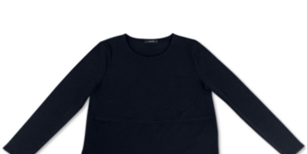 Alfani Women's Shirttail Hem T-Shirt Black Size X-Large