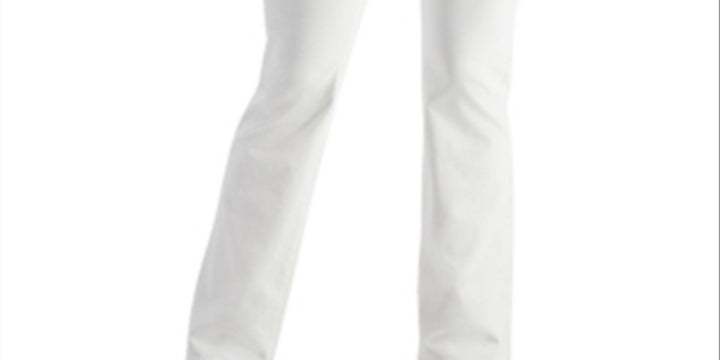 Style & Co Women's Button Fly Bootcut Jeans White Size 8