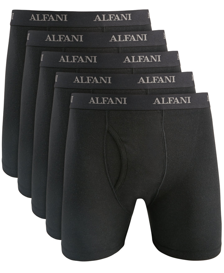 Alfani Men's 5 Pk Boxer Briefs Black Size Small