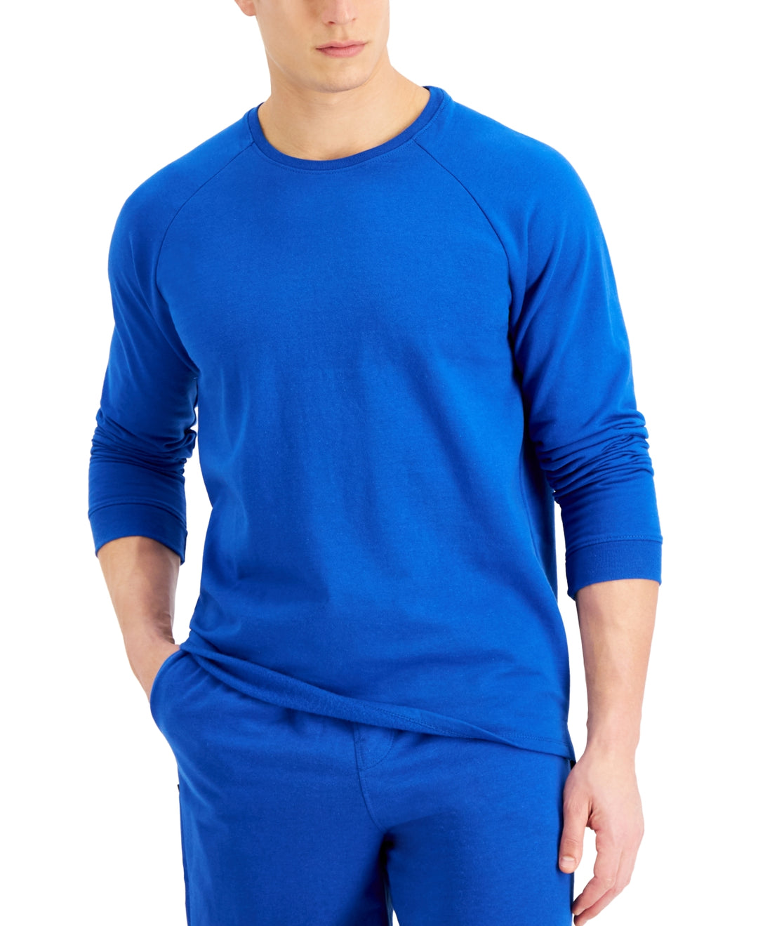 Alfani Men's Moisture Wicking Pajama Sweatshirt Blue Size X-Large