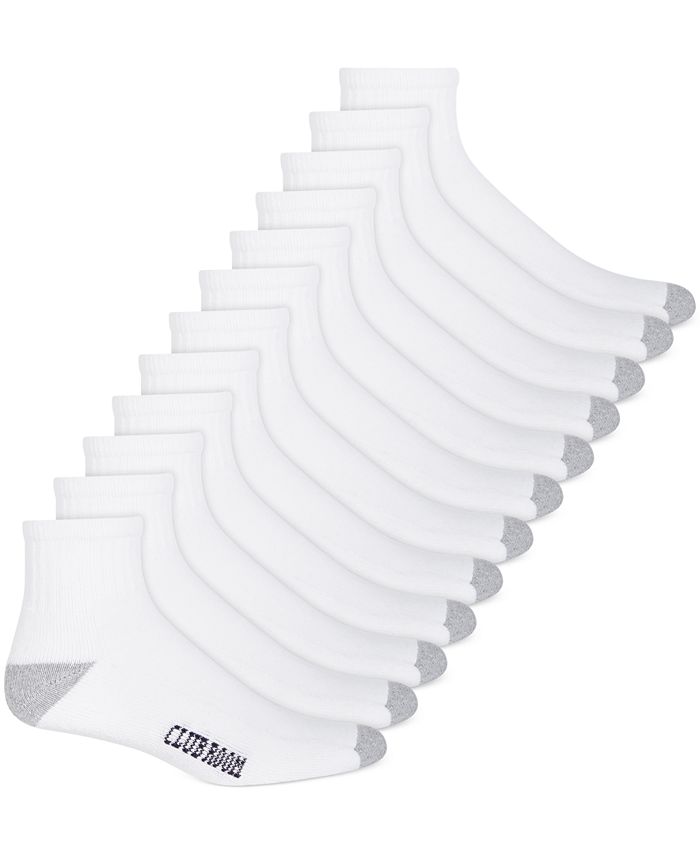 Club Room Men's 12 Pack Solid Ankle Socks White Size Regular