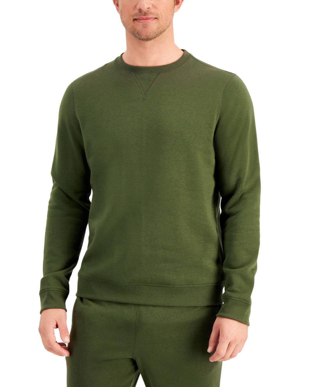 ID Ideology Men's Fleece Pullover Crewneck Sweatshirt Green Size XXX-Large