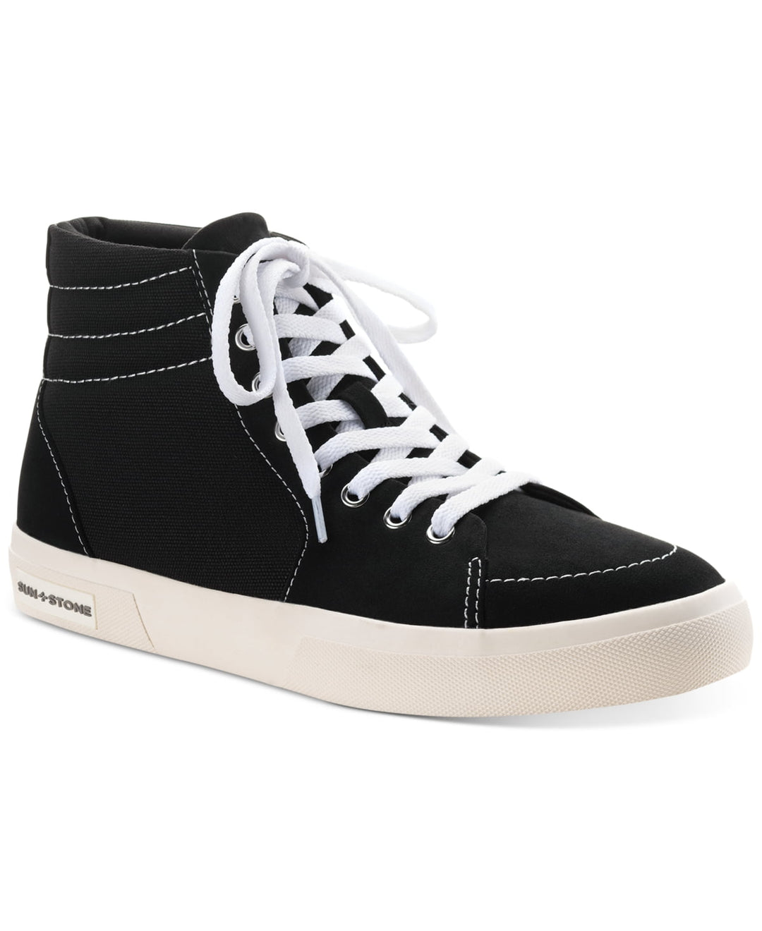 Sun + Stone Men's Jett High Top Sneakers Black