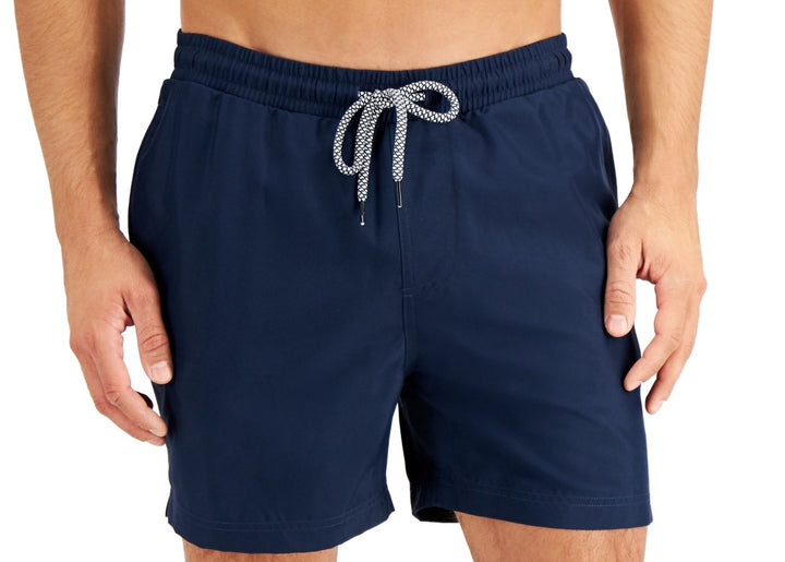 INC International Concepts Men's Regular Fit Quick Dry Swim Trunks Blue Size X-Large